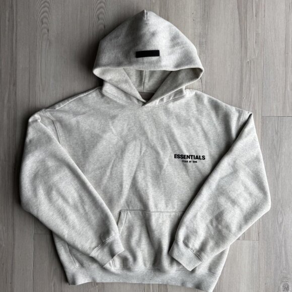 Essentials large light oat hoodie new